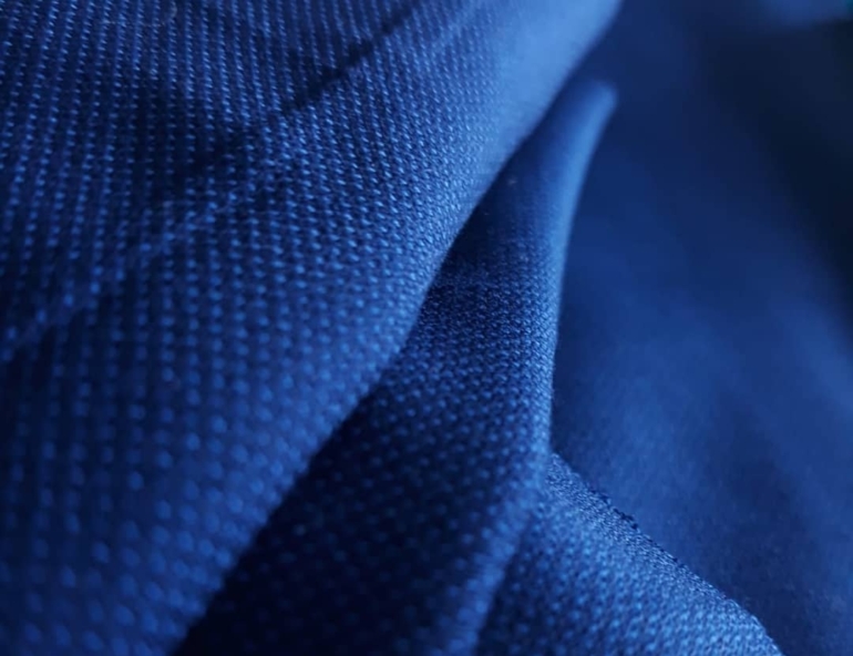 Woolen fabric in blue